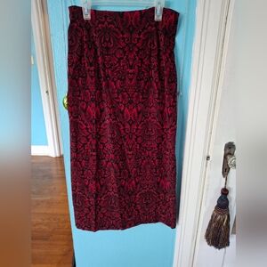 Briggs New York Women's 10P Straight Maxi Skirt Brushed Poly Velveteen EXCELLENT